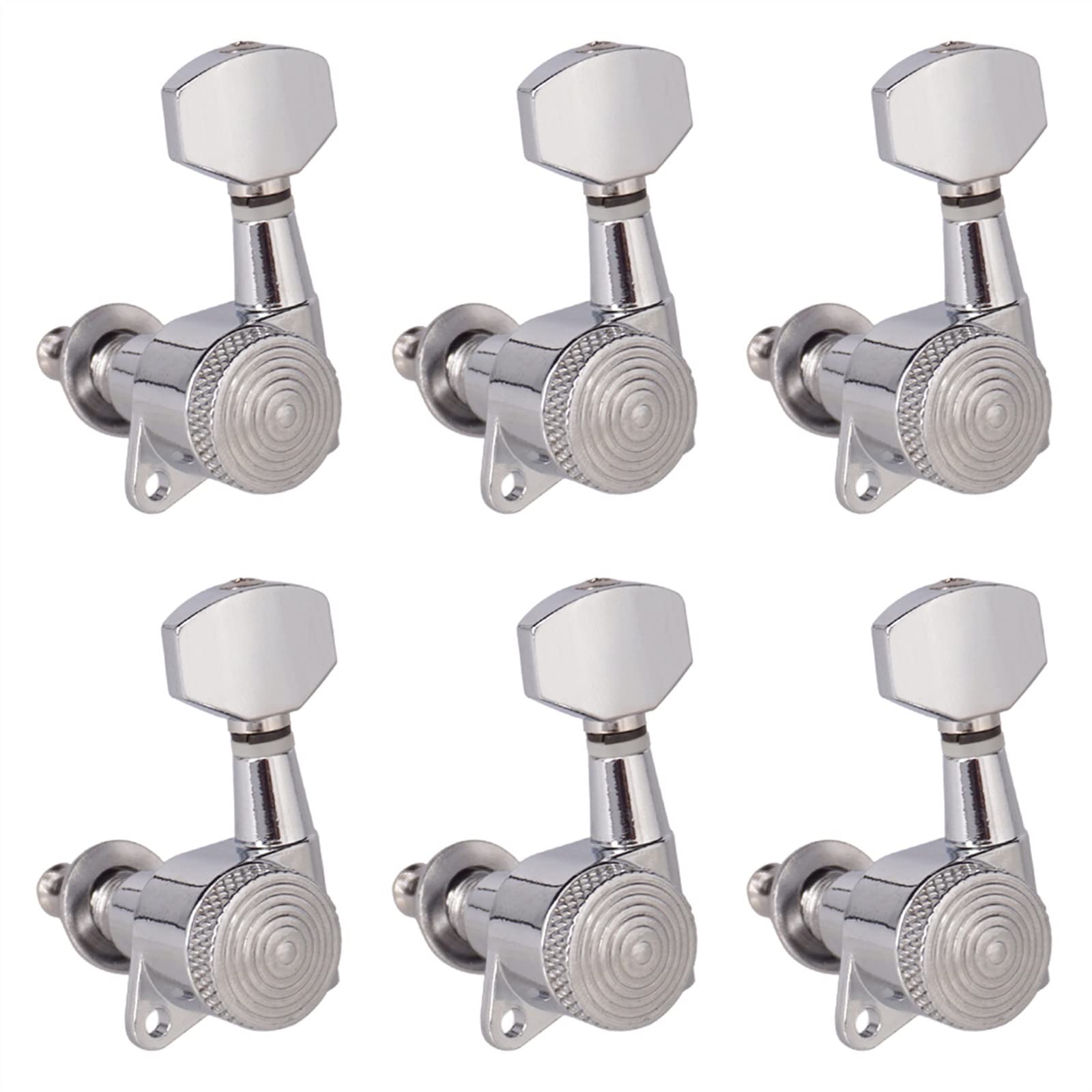 Clavijas afinación 1 Set Pro Guitar Guitar Tuners Tuning Tuning Knob String Pegs Instrumentos De Cuerda Accesorios (Color : Silver)