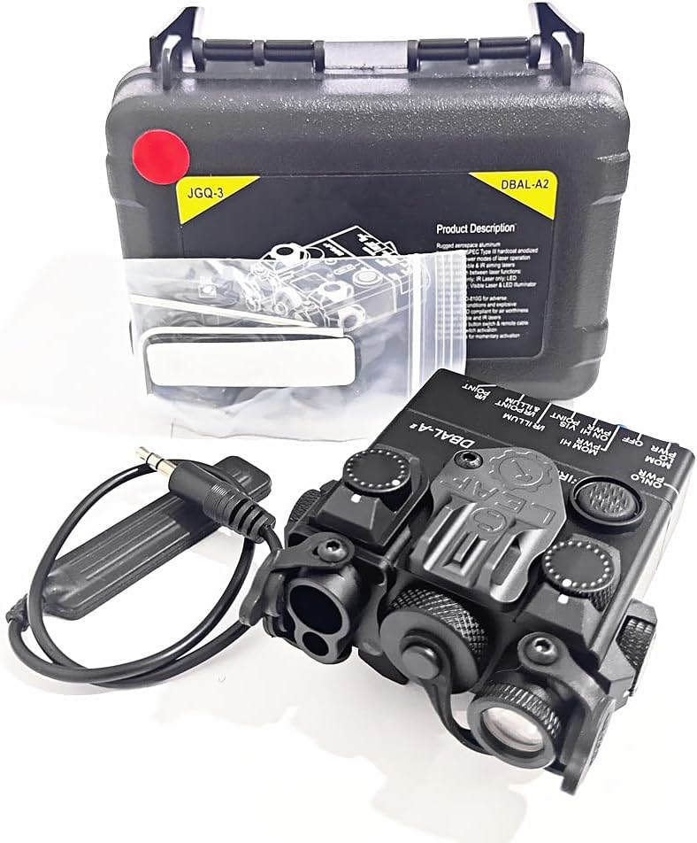 Haowenzhen AN/PEQ-15A DBAL-A2 LED White Light + Lenses with Remote Switch Tactical Hunting Battery Box