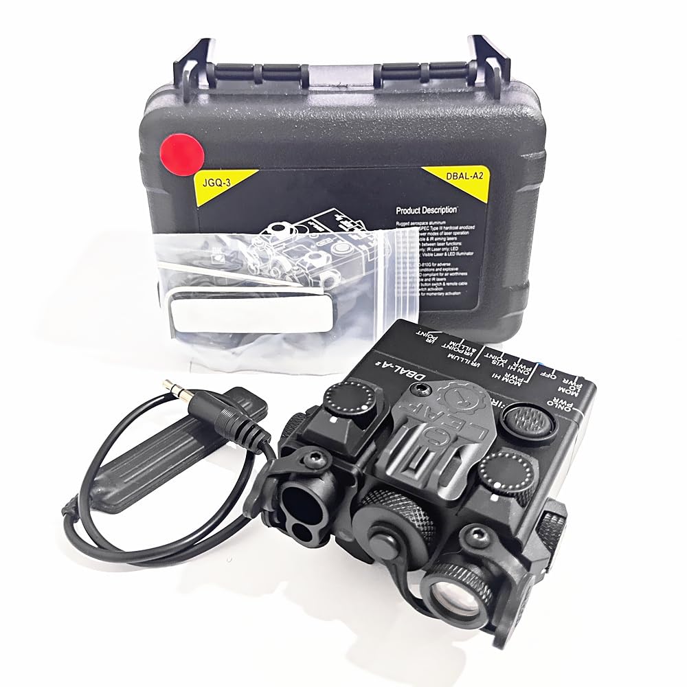 Haowenzhen AN/PEQ-15A DBAL-A2 LED White Light + Lenses with Remote Switch Tactical Hunting Battery Box