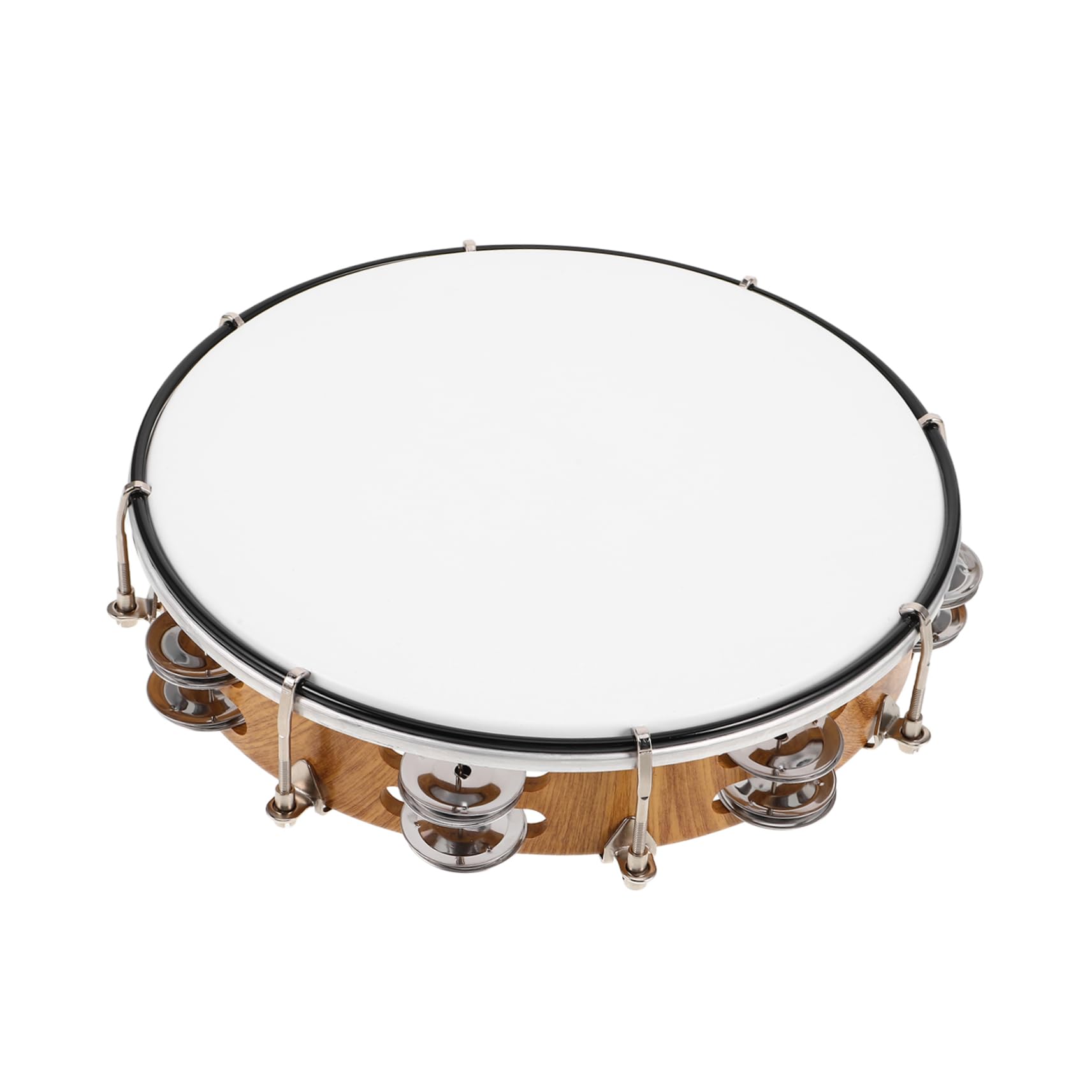 NULYLU 10-inch Colorful Hand Drum Tambourine Tunable Bells Boys and Girls Beginner Percussion Instrument for Music Practice