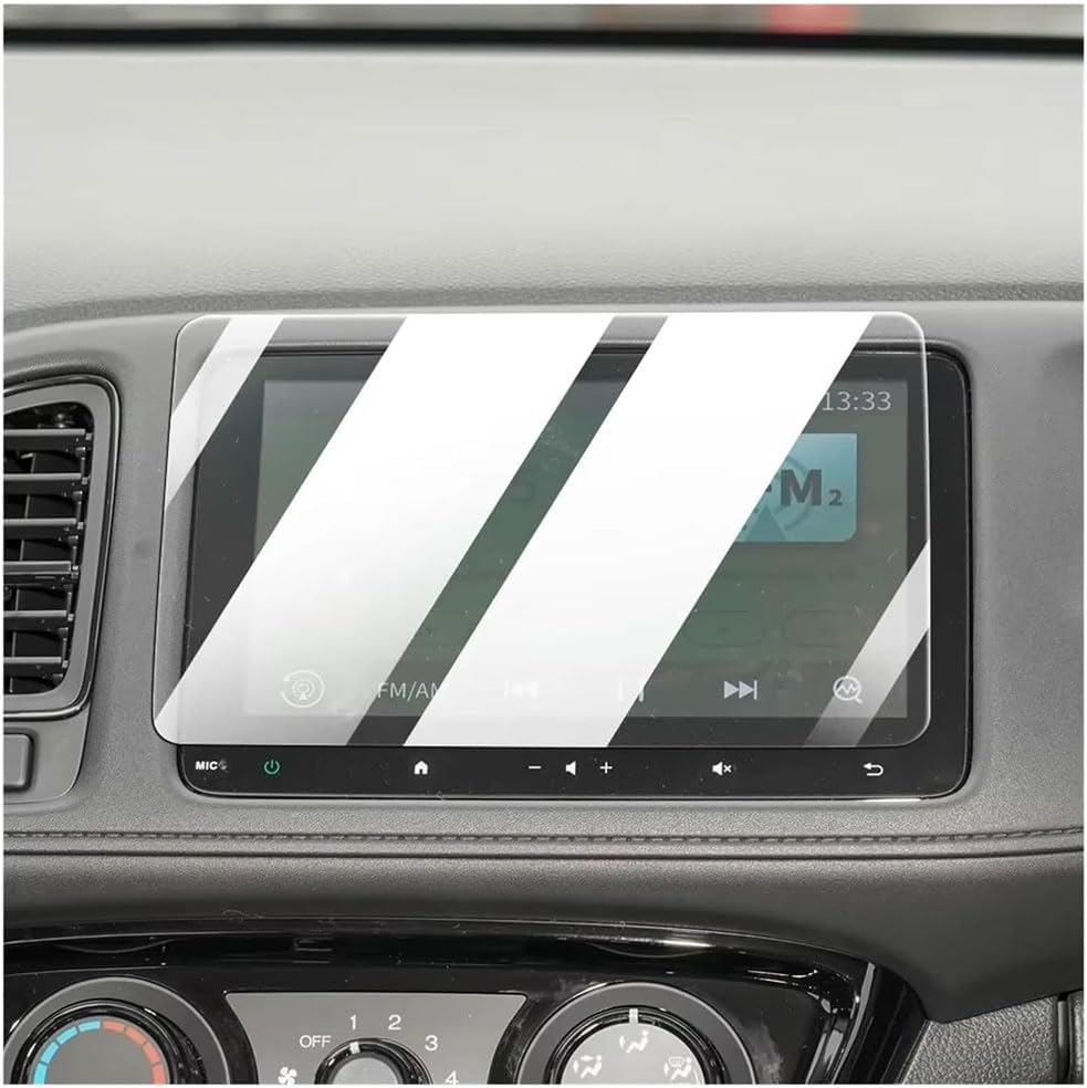 Car Screen Protector for VEZEL 2019 2020 2021, Car Radio Stereo Tempered Glass GPS Foils High Definition Protective Film No Glare Fingerprints Scratch,B/9Inch