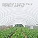 VEVOR Greenhouse Plastic Sheeting 25 x 40 ft, 6 Mil Thickness UV Resistant Clear Polyethylene Film, Hoop Green House Cover for Farms, Agriculture, Garden