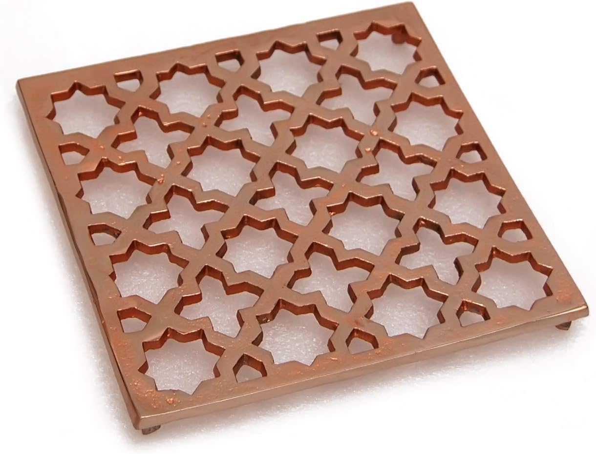 Lattice - Rose Gold Decorative Metal Trivet for Hot Dishes, Instant Pot, and Hot Pots and Pans