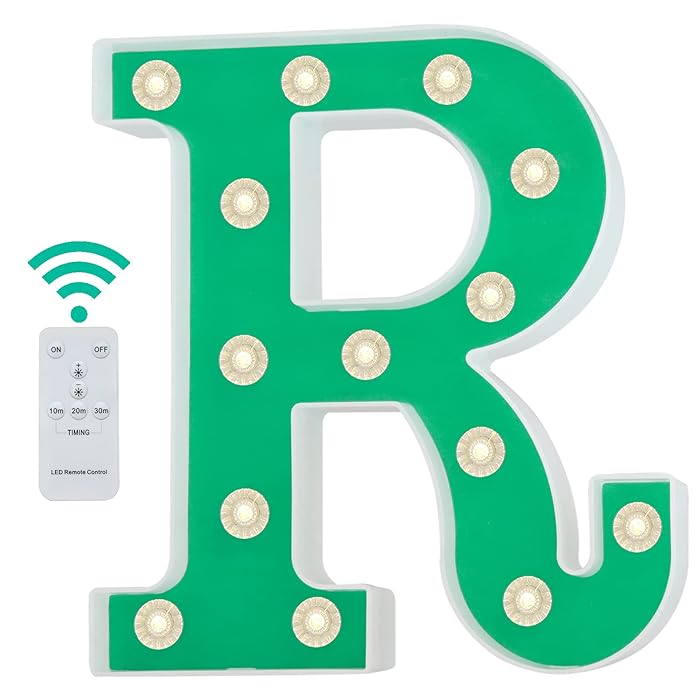 Buy LED Letter Lights Green Marquee Letters Alphabet Light Up Name Sign