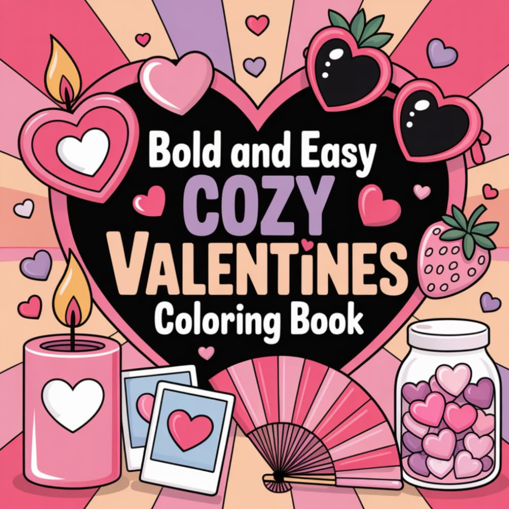Cozy Valentines Coloring Book (Cozy coloring by SpiritedFoxStudio)