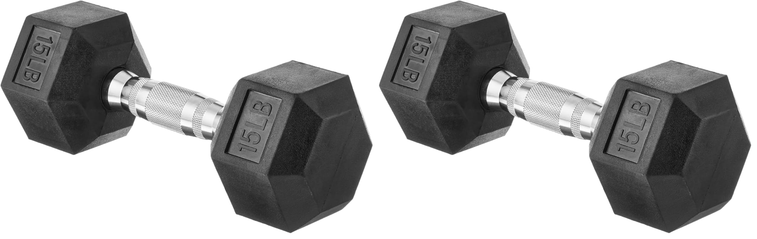 Amazon Basics Rubber Hex Dumbbells