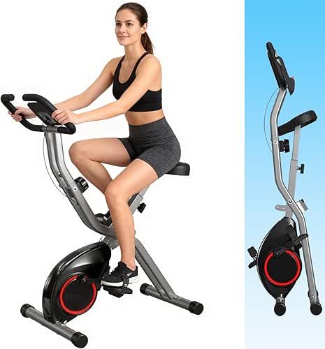 Foldable Exercise Bike for Small Apartments, Stationary Bikes for Home,