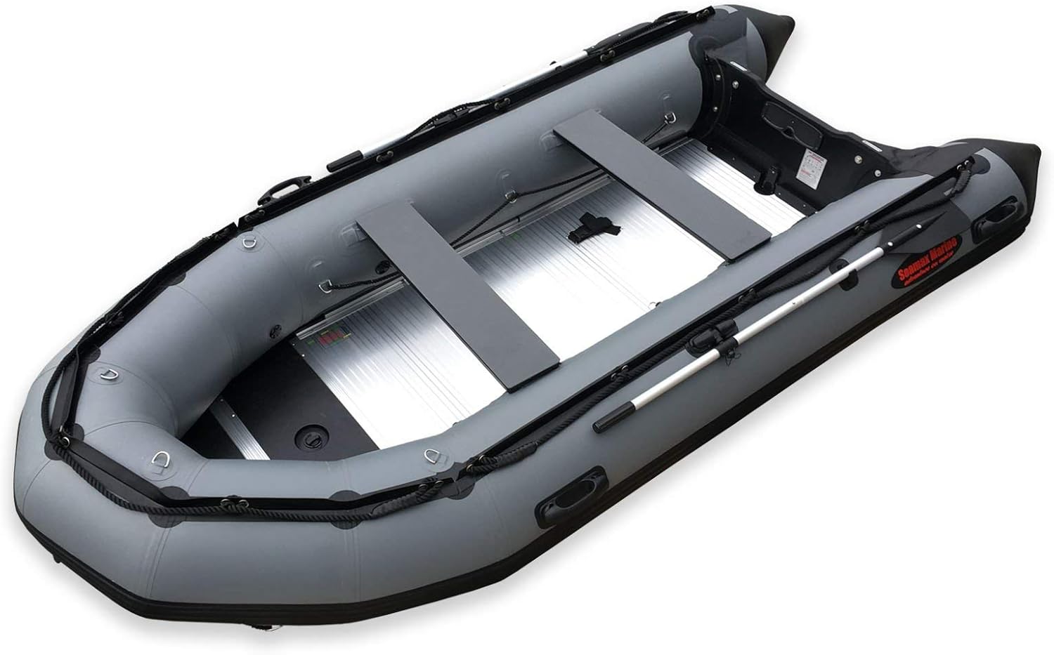 Frее Shірріng 🛒 Seamax Ocean380 12.5 Feet Heavy Duty Inflatable Boat, Hot Welded Chamber Seam, Aluminum Floor, 5+1 Chambers, V Bottom, Reinforced Transom, Max 5 Passengers and 25HP Rated---(Dark Grey) Rеvіеw Seamax Ocean380 12.5 Feet Heavy Duty Inflatable Boat, Hot Welded Chamber Seam, Aluminum Floor, 5+1 Chambers, V Bottom, Reinforced Transom, Max 5 Passengers and 25HP Rated---(Dark Grey)