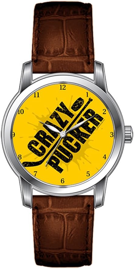 JLS Creative Watches Men's Vintage Design Leather Brown Band Wrist Watch Crazy Pucker Watch