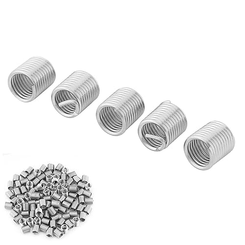 Miniatura 6 de Insertos de hilo de alambre, 100 piezas de acero inoxidable helicoidal de alambre helicoidal insertos de rosca de tornillo M8 x 1.25 x 2D Kit