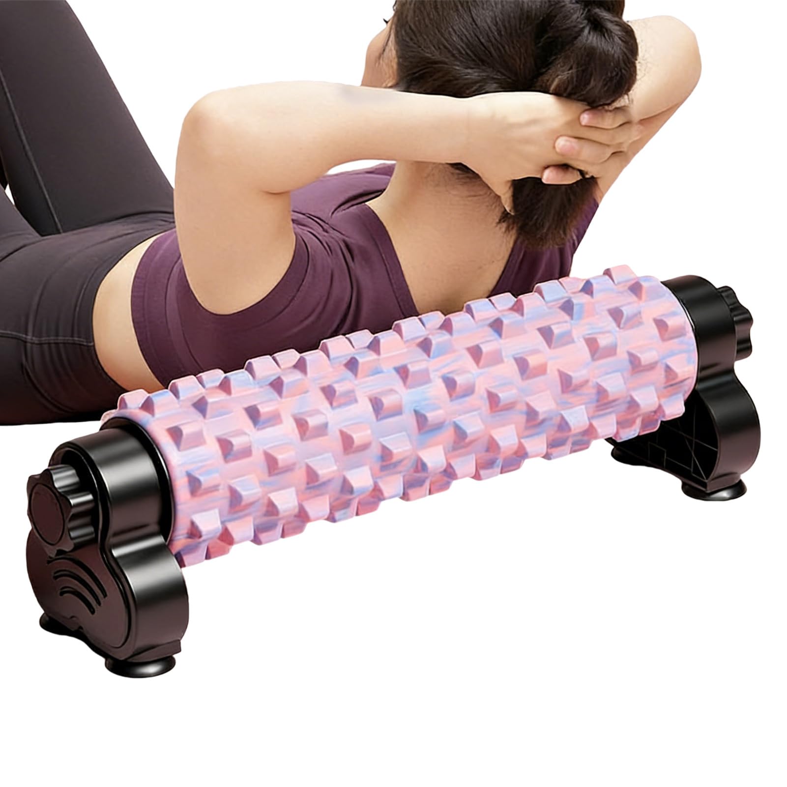 Rullo Di Schiuma Per La Parte Posteriore Deep Muscolare Con Ventose | Rullo Fitness con Supporto Per Palestra Studio Yoga Pilates Fitness Allenamento E Recupero