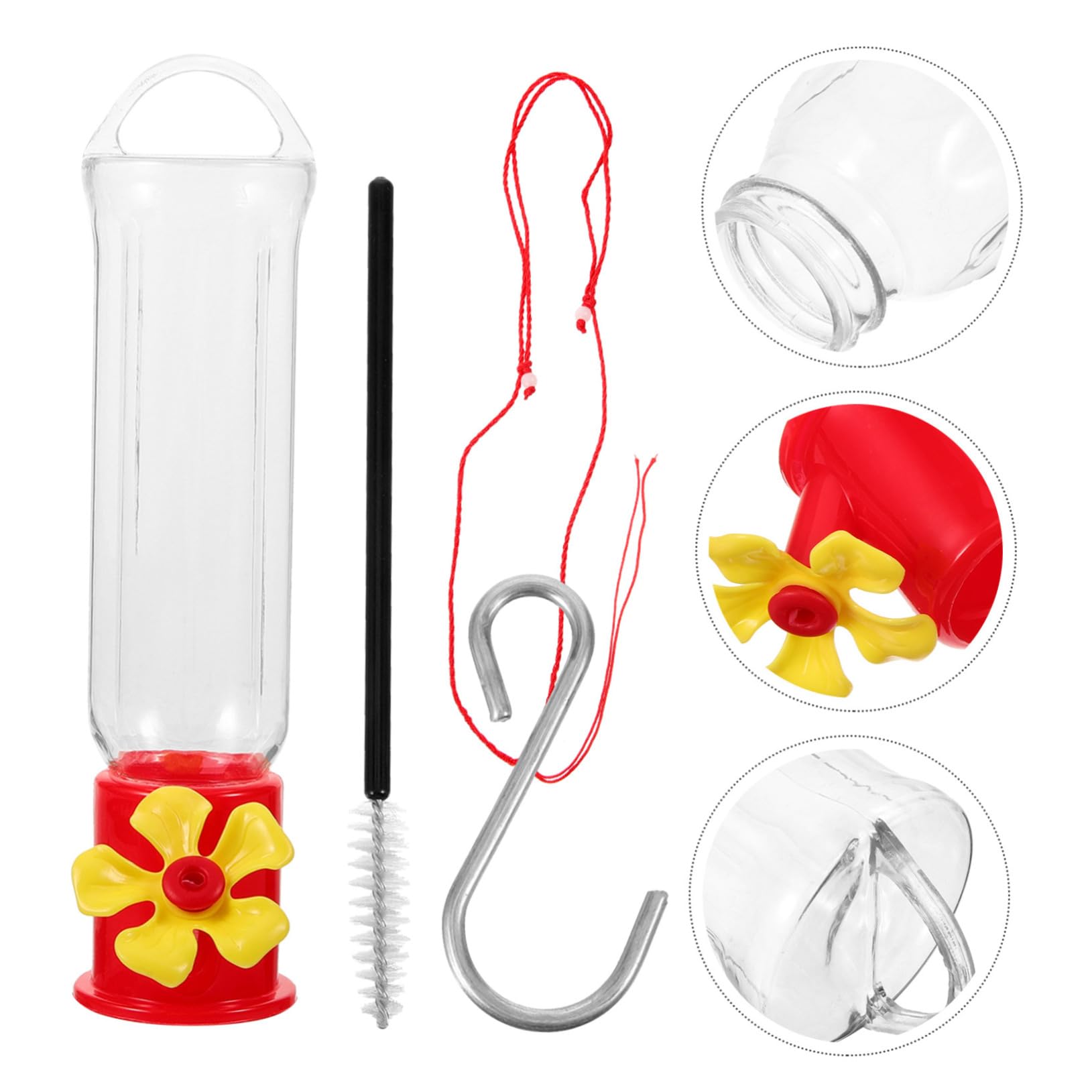 Happyyami 5zestawy Wiszących Karmników Dla Ptaków z Akcesoriami Praktyczne Karmniki Do Ogrodu Łatwe Czyszczeniu i Użyciu Do Outdooru Wykonane z Plastiku i Stali Nierdzewnej