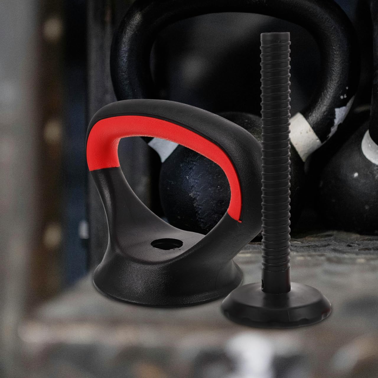 Besportble Mango de pesas rusas ajustable con base estable, herramienta versátil de entrenamiento de fuerza, convierte mancuernas para gimnasio y entrenamientos en casa