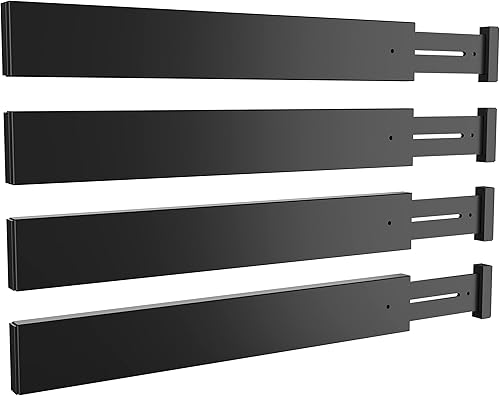 Miniatura 1 de BAMEOS Separadores de cajones de bambú, organizadores expandibles para cocina, dormitorio, baño, aparador, oficina, paquete de 4