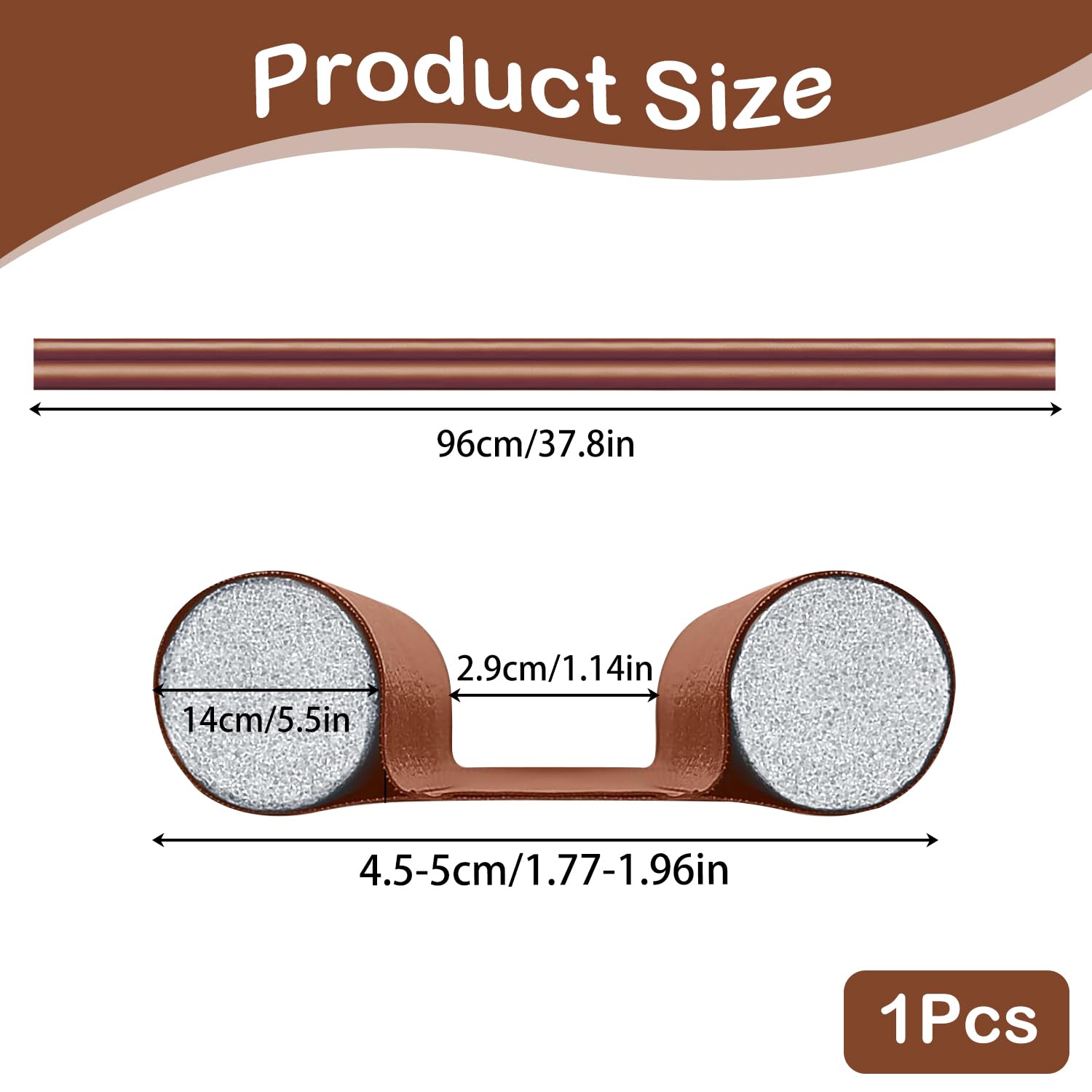Under Door Gap Filler 37in/96cm Door Bottom Seal Draft Excluder for Doors Seal Strip Doors Adjustable Soundproof Draught Excluder for Bottom of Door (Brown) - Image 2