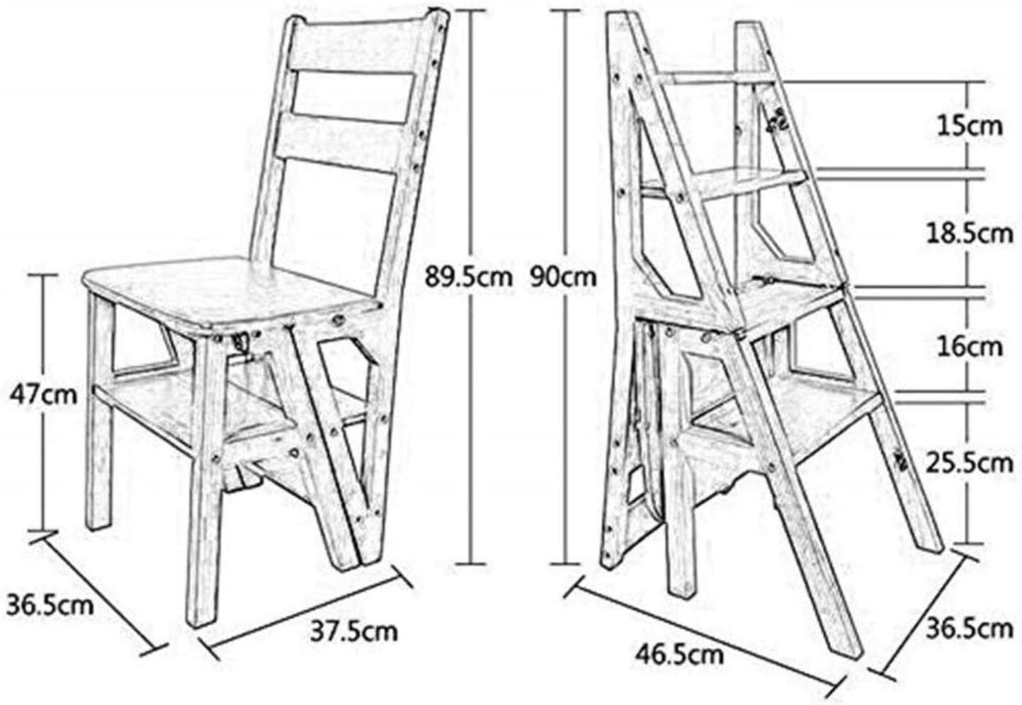 Wooden Stool Wooden Utility Step Multi-Functional Small Ladder Chairs Step Stool Folding Ladder Stool 4 Step Stepladders/C