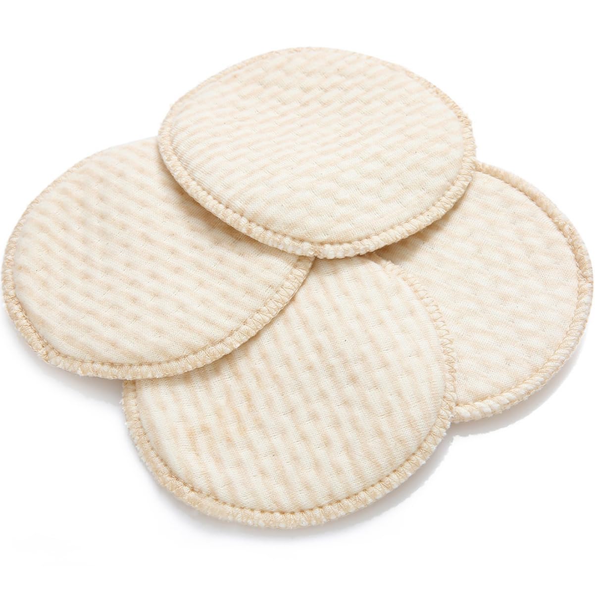 MOLUCKFU Nursing Pads 4 Non-Slip Breast Pads for Breastfeeding Cotton Inserts Leak Proof Mat Washable