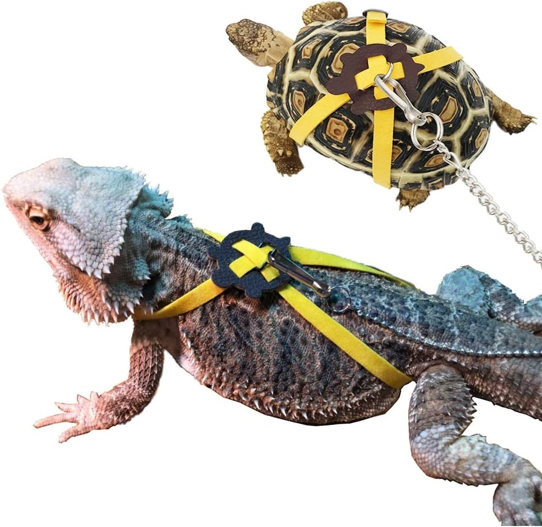 HirrWill Correa de tortuga Lagarto Correa de tortuga Correa de cuello para mascotas Cuerda de control de tracción para caminar tortuga (pequeño)
