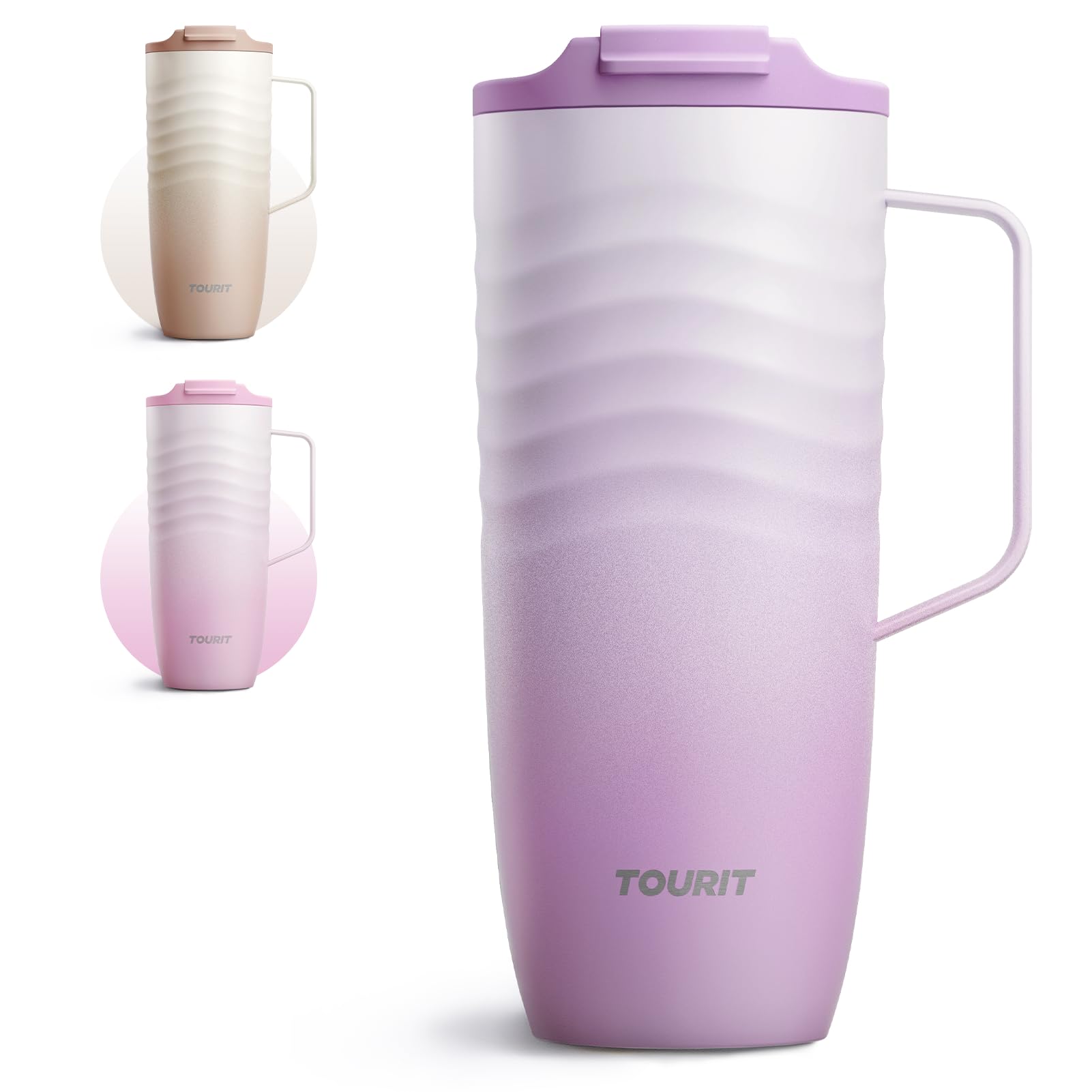 TOURIT 20oz Insulated Coffee Mug with Handle