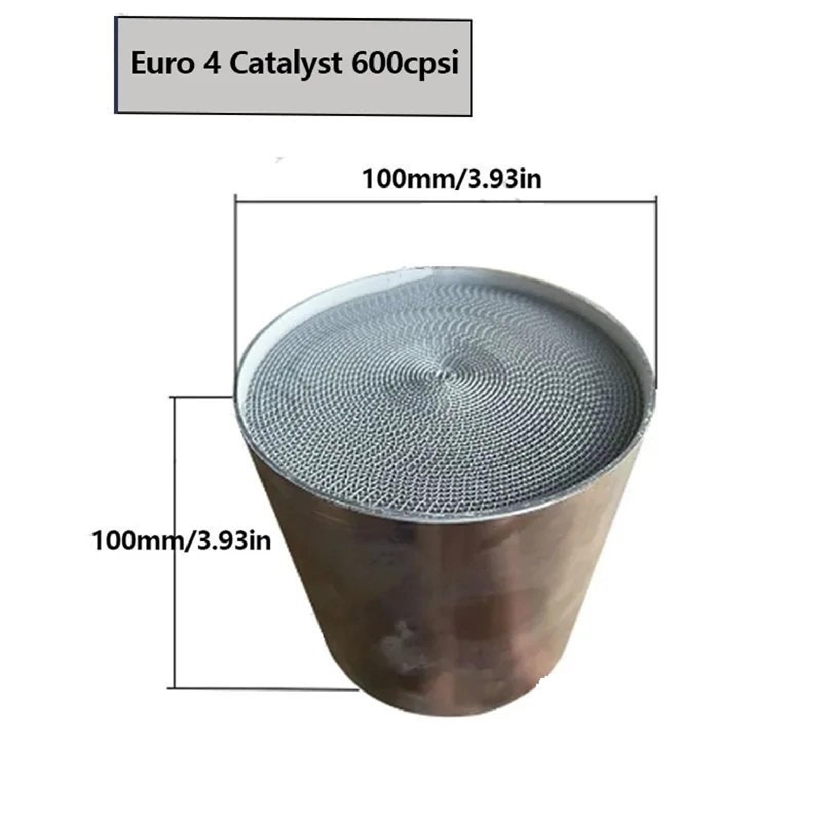 3,93 cala Trójdrożny katalizator samochodowy 100 * 100MM Euro 4 Uniwersalny metalowy rdzeń nośny 600Cpsi Katalizator filtr