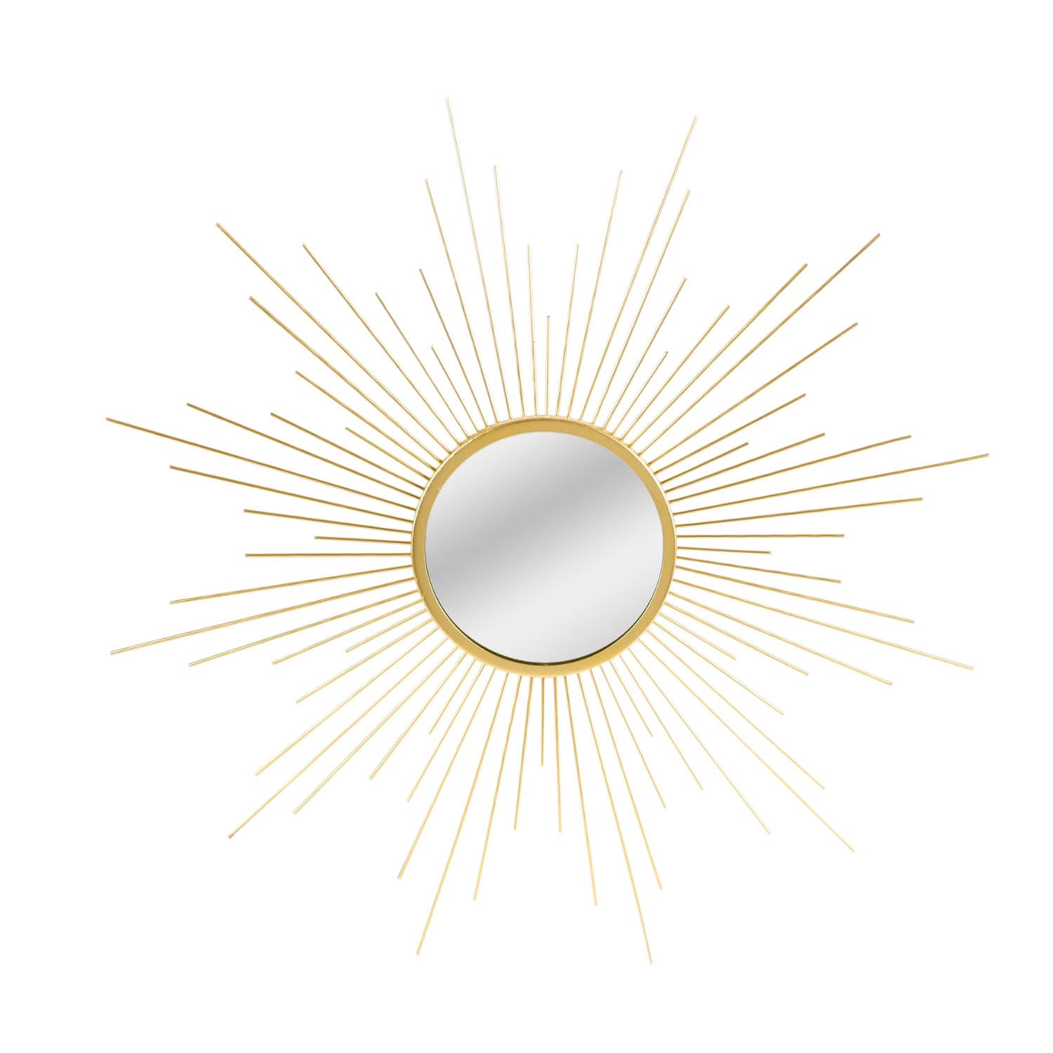 Urban living Gold Home Sun Design Wall Mirror - Gold