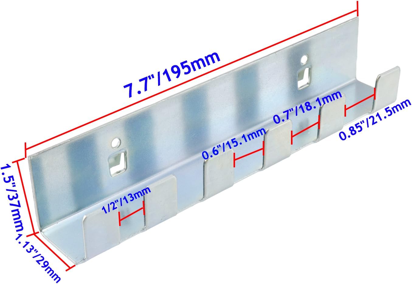 Pegboard Socket Holder Fits 3/8" Square Hole Pegboard Heavy Duty Peg Board Socket Organizer Metal Pegboard Accessories for Craft Workshop, Office and Home