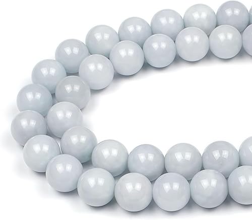 Miniatura 28 de MJDCB Cuentas de piedra natural de jade zafiro redondas sueltas para hacer joyas DIY Pulsera Collar (8mm)