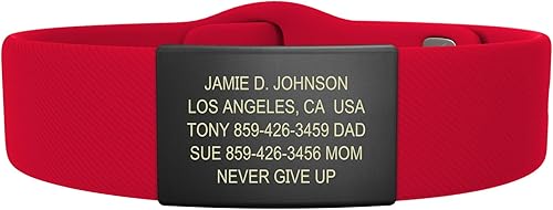 Miniatura 5 de ROAD iD - Pulsera de identificación oficial - The Wrist ID Elite - Pin-Tuck de silicona - para atletas