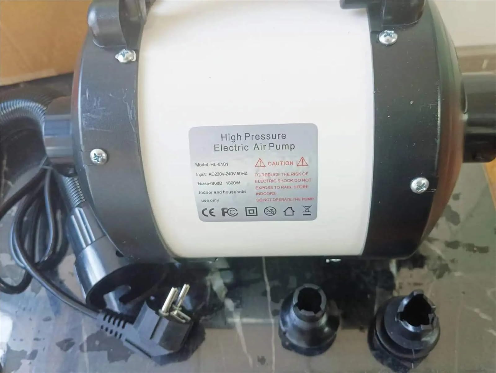 1 Uds. Inflador de doble uso bomba de aire eléctrica 1200w/1800w alta presión 220-240V CA(1800w,Us)
