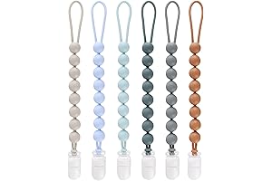 6-Pack of Silicone Pacifier Clips, Your Newborn's Essential Safety and Comfort Companion
