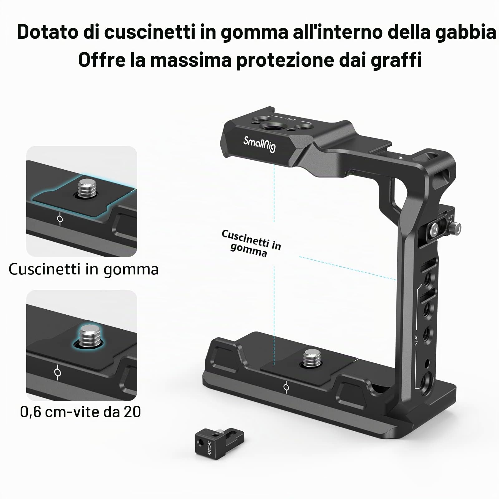 SMALLRIG Mezza Gabbia per Sony A7 IV A7S III A1 A7R IV A7R V- 3639