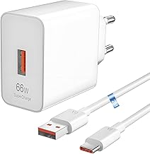 66W SuperCharge Caricabatterie per Honor Magic 6 Lite 200 Lite 90 Lite X8a X8b,66W Caricatore Rapido con 6A Cavo USB C 2M USB C Adattatore di alimentazione per HONOR 90 70 Lite X9b per HONOR Magic 6