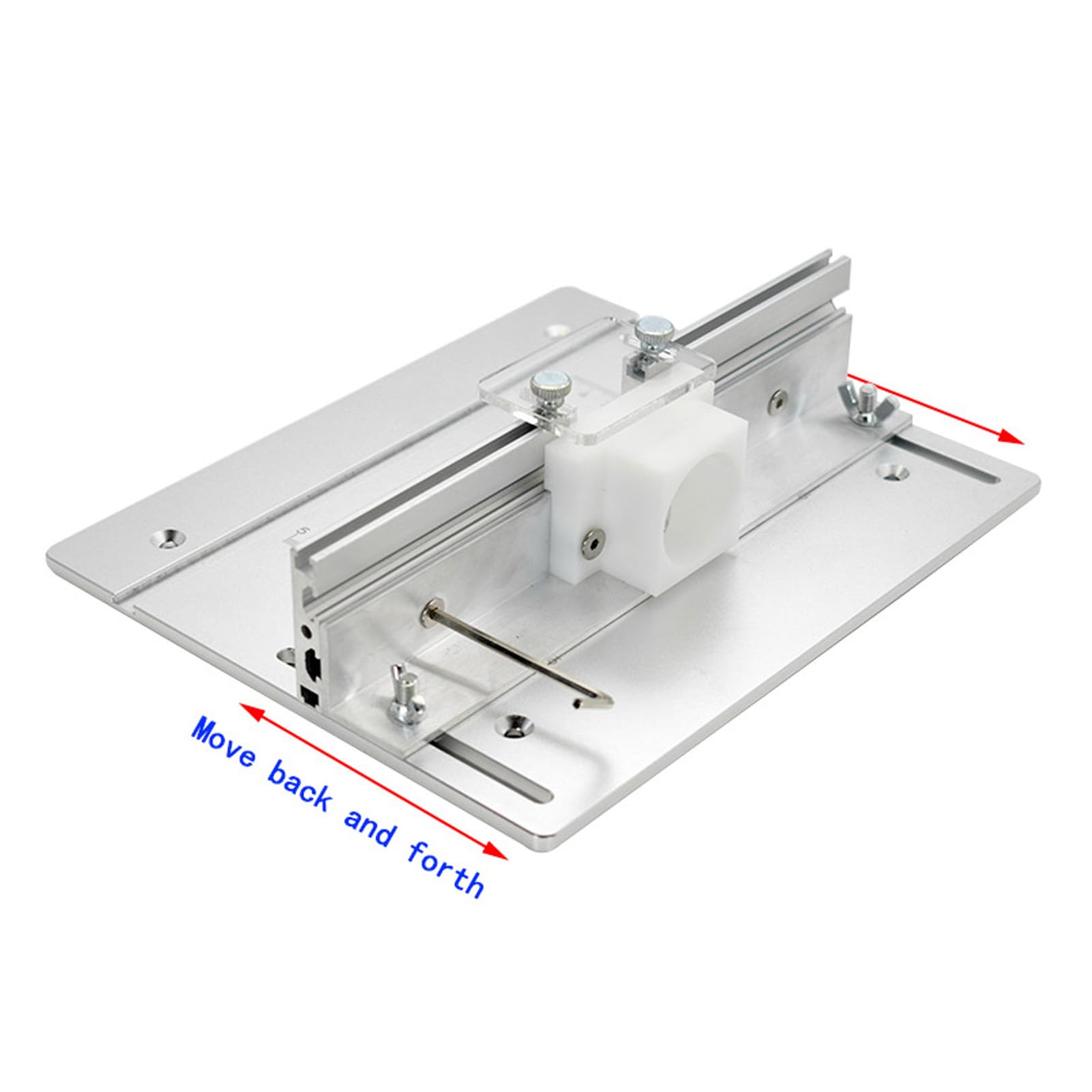Placa de Inserción de Mesa de Enrutador de Aluminio, Placa Abatible de Enrutador de Bancos de Carpintería, Mesa de Banco de Carpintería Ajustable para Fresar y Recortar