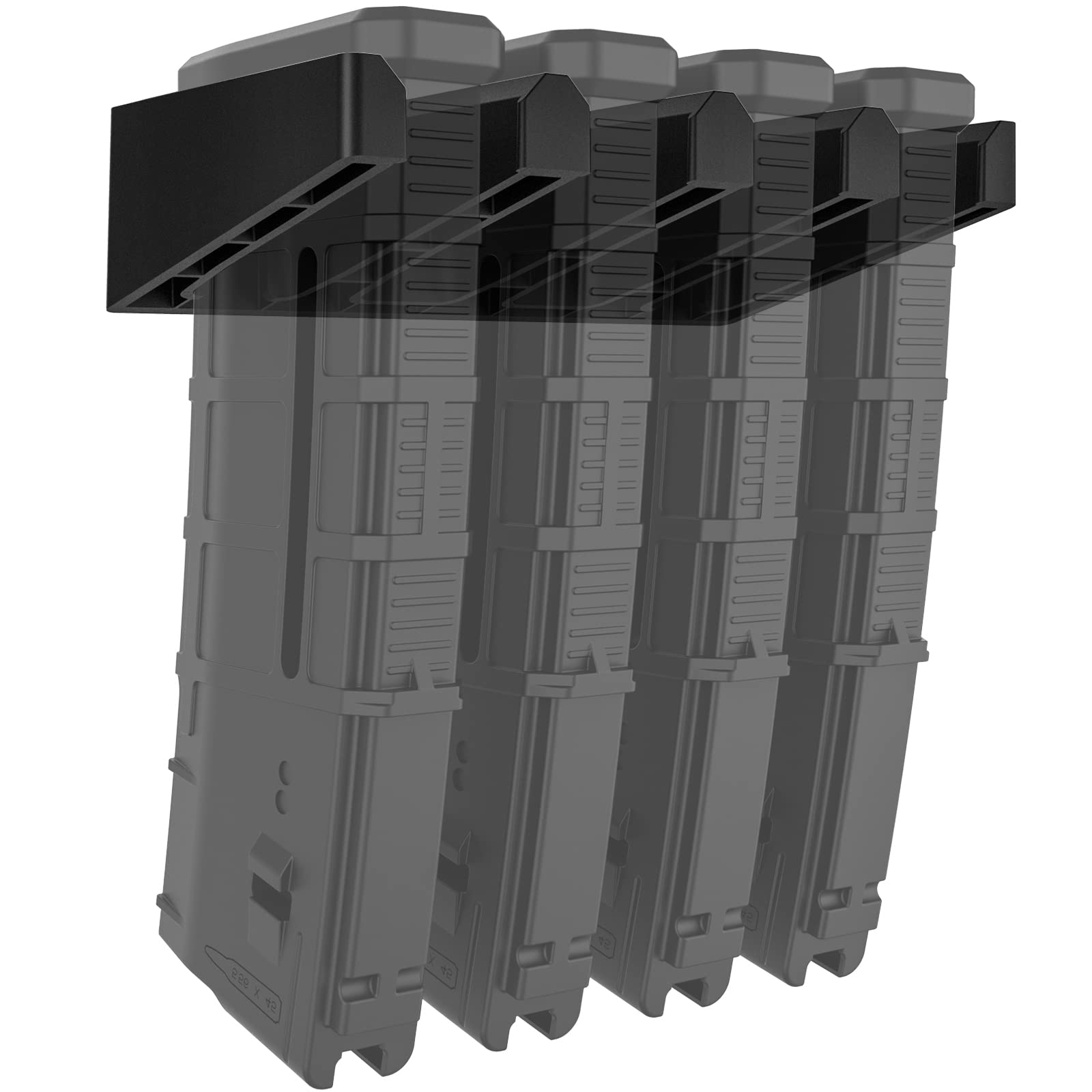 Solid ABS 6X Standard PMAG Wall Mount, Mag Holder, Home Magazine Storage Rack