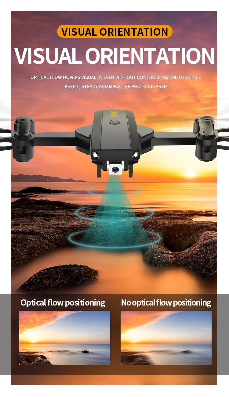 Zewnętrzna fotografia lotnicza quadcopter zdalnie sterowany dron 4K HD szerokokątny aparat, składany RC dwuosiowy samolot zabawki dla dzieci, 4K HD FPV wideo zewnętrzna fotografia lotnicza