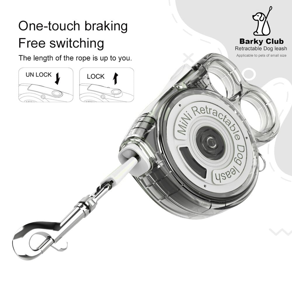 Mini Retractable Dog Lead, 3M Reflective Flat Tape, Pocket-Size Leash for Small Dogs under 5KG, Lightweight 104g - Image 4