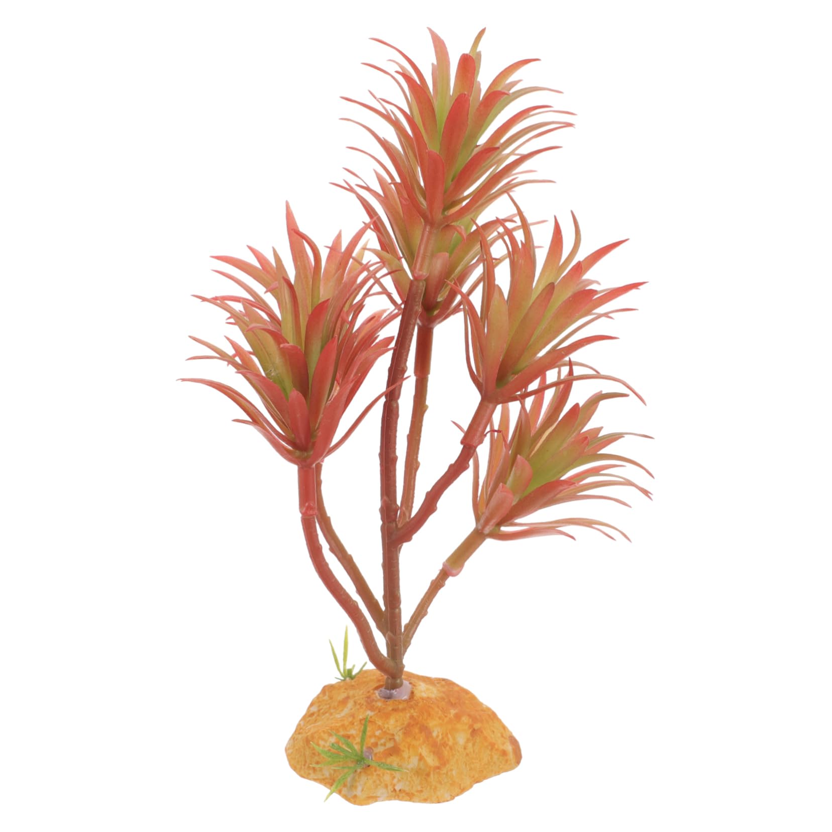 YARNOW 4piezas Planta Artificial para Acuarios y Terrarios Decoración De Paisaje Plástico Seguro para Peceras De Agua Dulce y Salada Accesorio Lifelike para Reptiles y Peces Modelo Qm