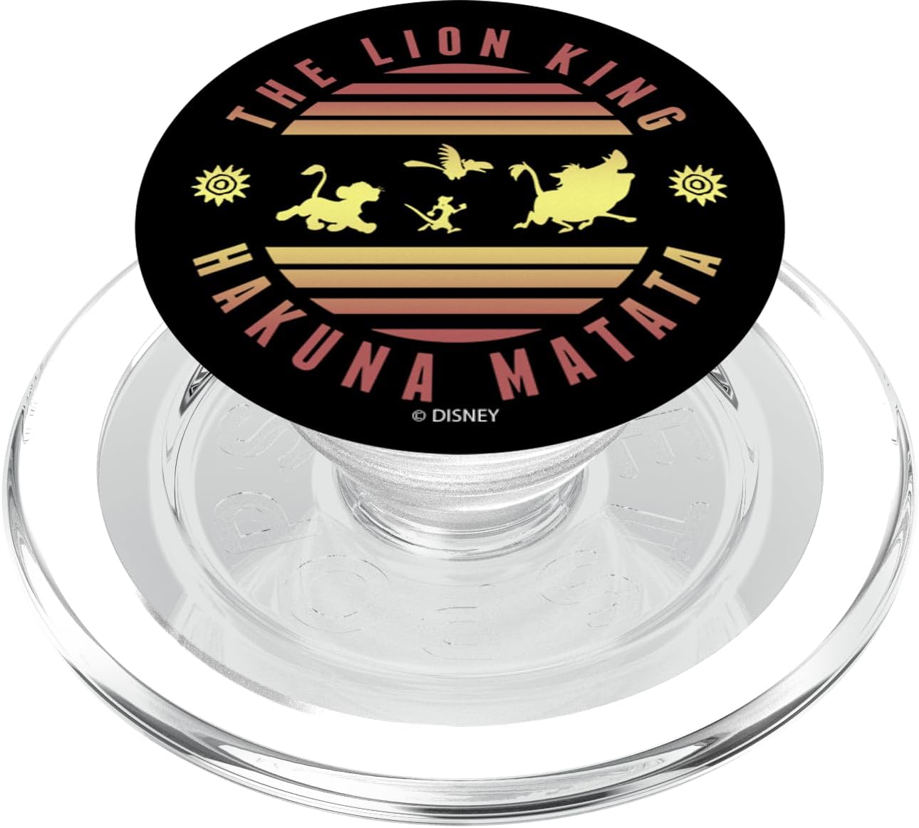 Disney Lion King Hakuna Matata Simba And Crew Sun Gradient PopSockets MagSafe PopGrip for iPhone