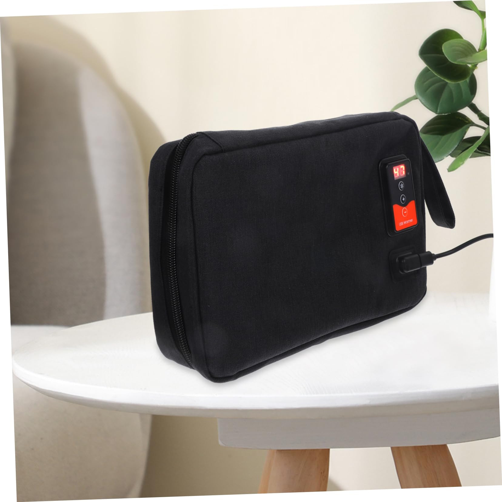 ibasenice Tragbarer USB Feuchttücher Erwärmer mit Einstellbarer Temperatur und Wärmeerhaltung aus Polyester für Geeignet für Indoor und Outdoor Nutzung