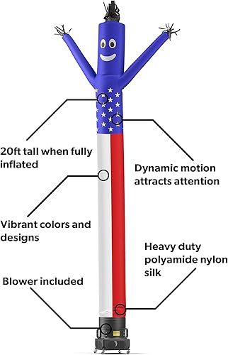 Miniatura 2 de LookOurWay - Bailarinas de aire inflables para hombre con 1 bailarina de cielo