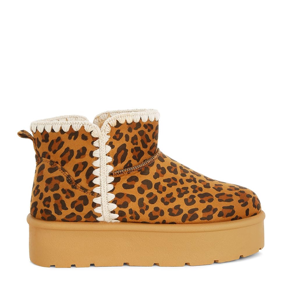 London Rag Rochas Leopard Print Snow Boots