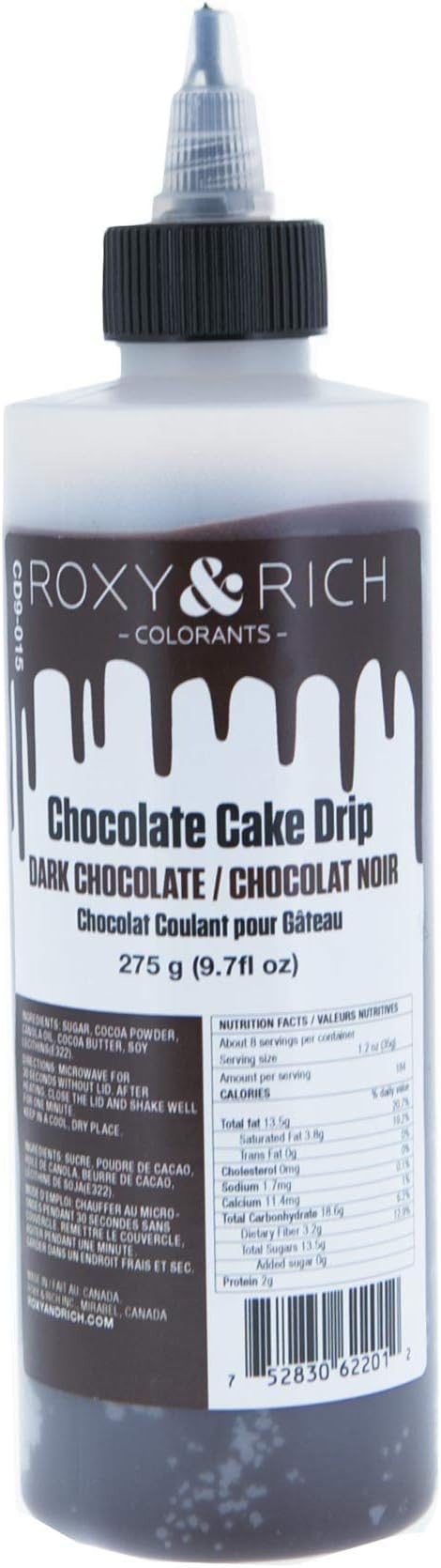 Roxy and Rich Chocolate Cake Drip 275 Grams, Dark Chocolate