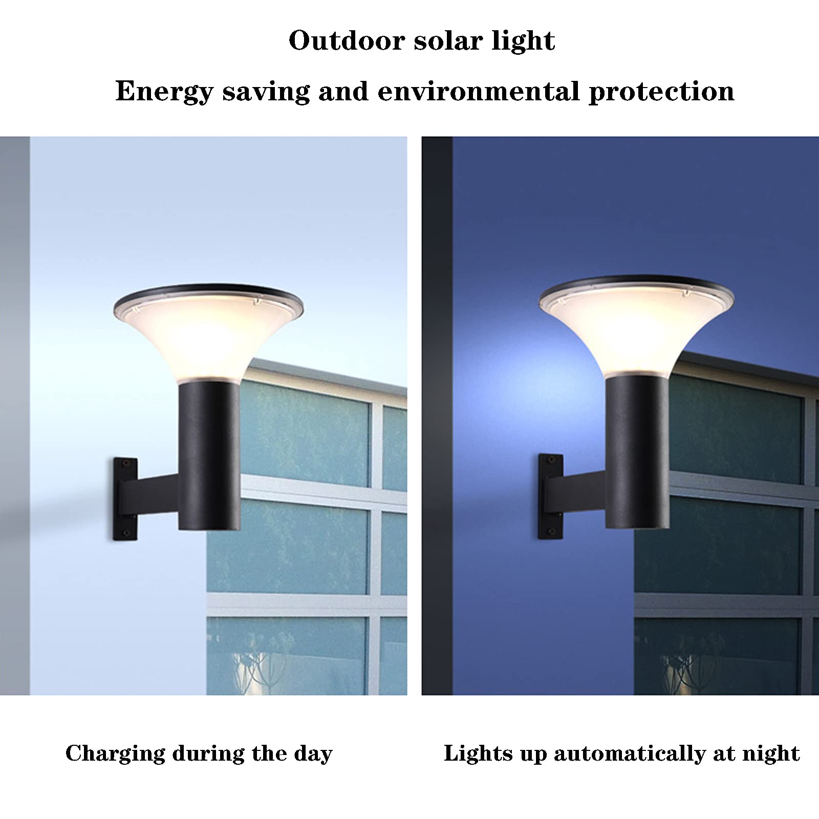 Zewnętrzna lampa ścienna zasilana energią słoneczną, zewnętrzna lampa ścienna LED IP65, wodoodporna lampa solarna ogrodowa, z czujnikiem zmierzchu, oświetlenie tarasu do garażu ścieżki ganku, 3 temperatury kolorów, aluminium