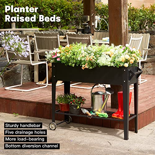 Leetolla GARDEN BED BLACK Elevate Herb Garden Planter Box Outdoor Raised Beds thumb #6