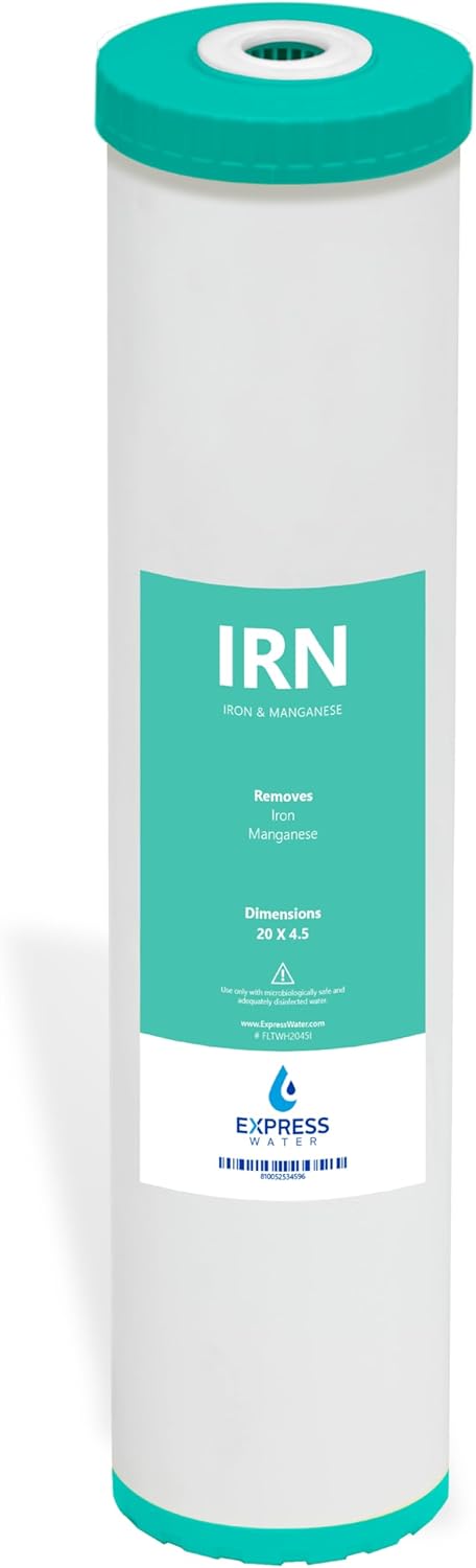 Express Water – Iron & Manganese Reducing Replacement Filter – Whole House Iron Replacement Water Filter – High Capacity Water Filter – 4.5” x 20” inch