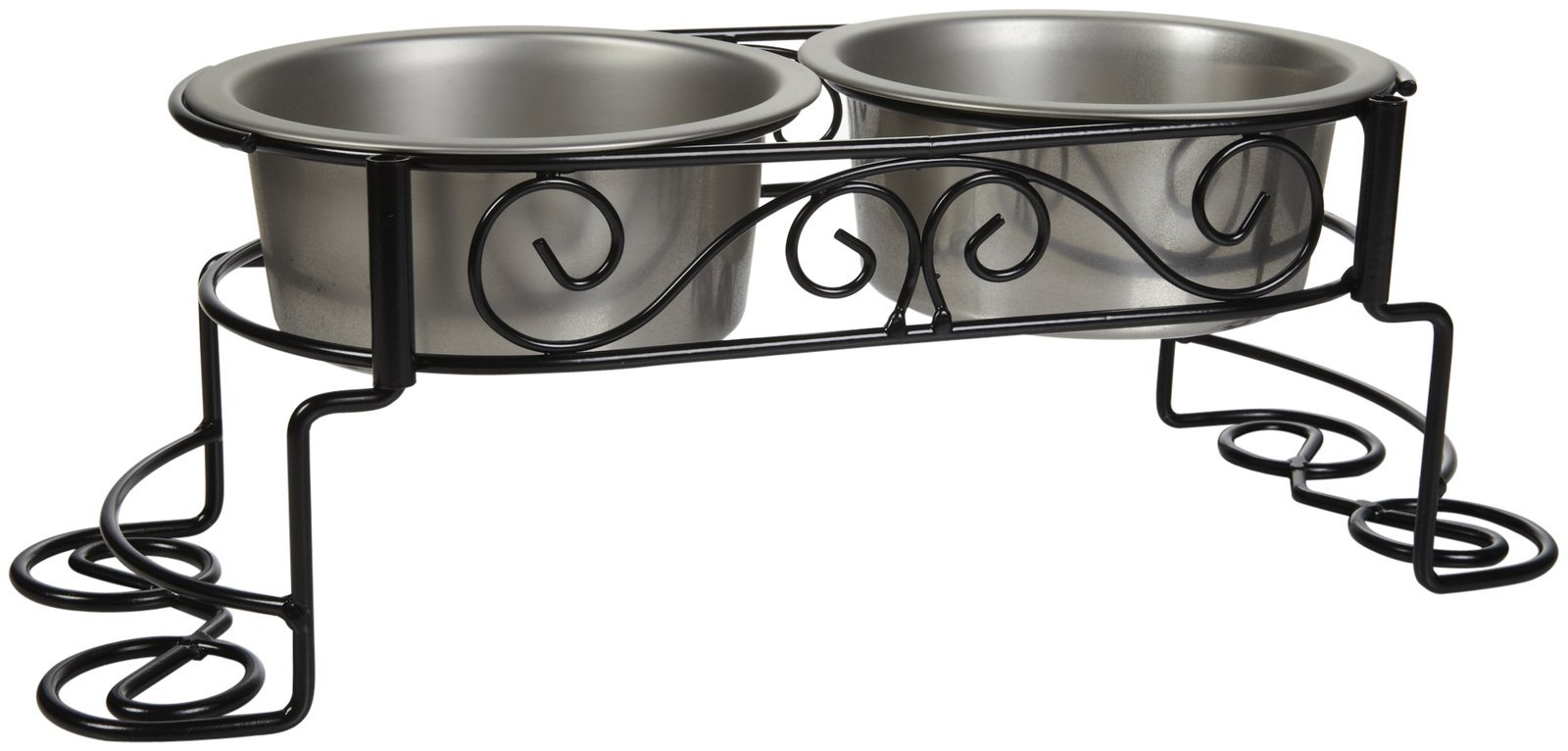 Stainless Steel Scroll Work Double Diner