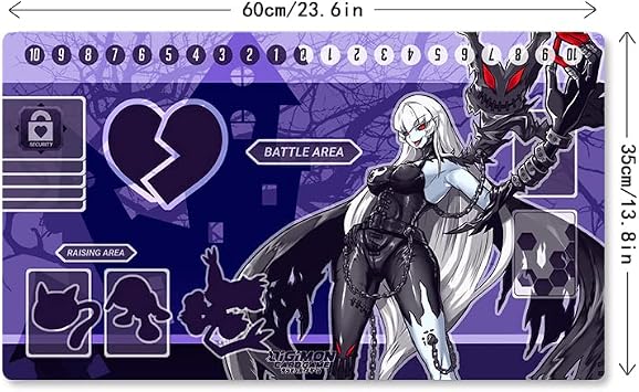 プレイマット デジモン DTCG マット Lady Devimon アニメ TCG CCG OCG トレーディングカードゲームマット ゾーン付き + 無料バッグ付き ZD002-150-SM