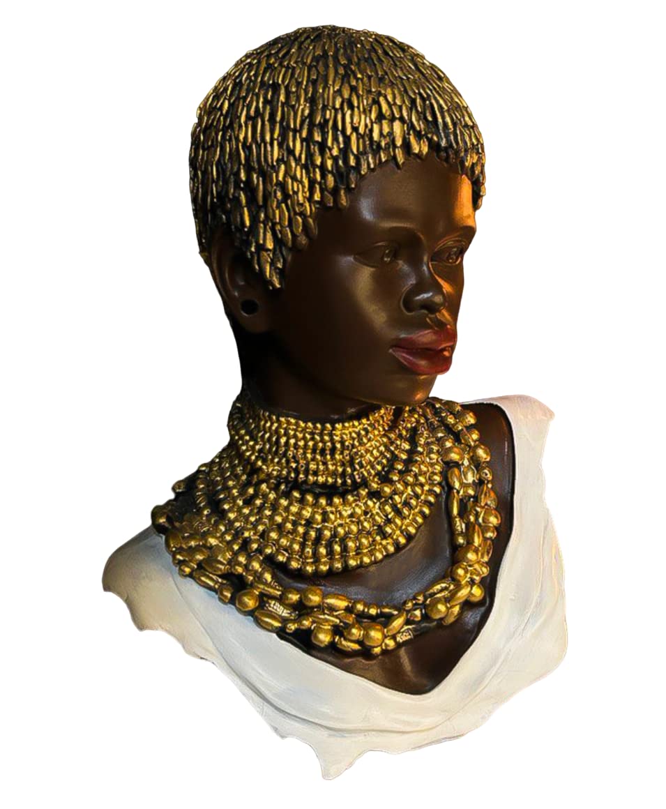 Estatua de busto Oloorì de 13.8 pulgadas, elimina espacios vacíos con escultura artesanal