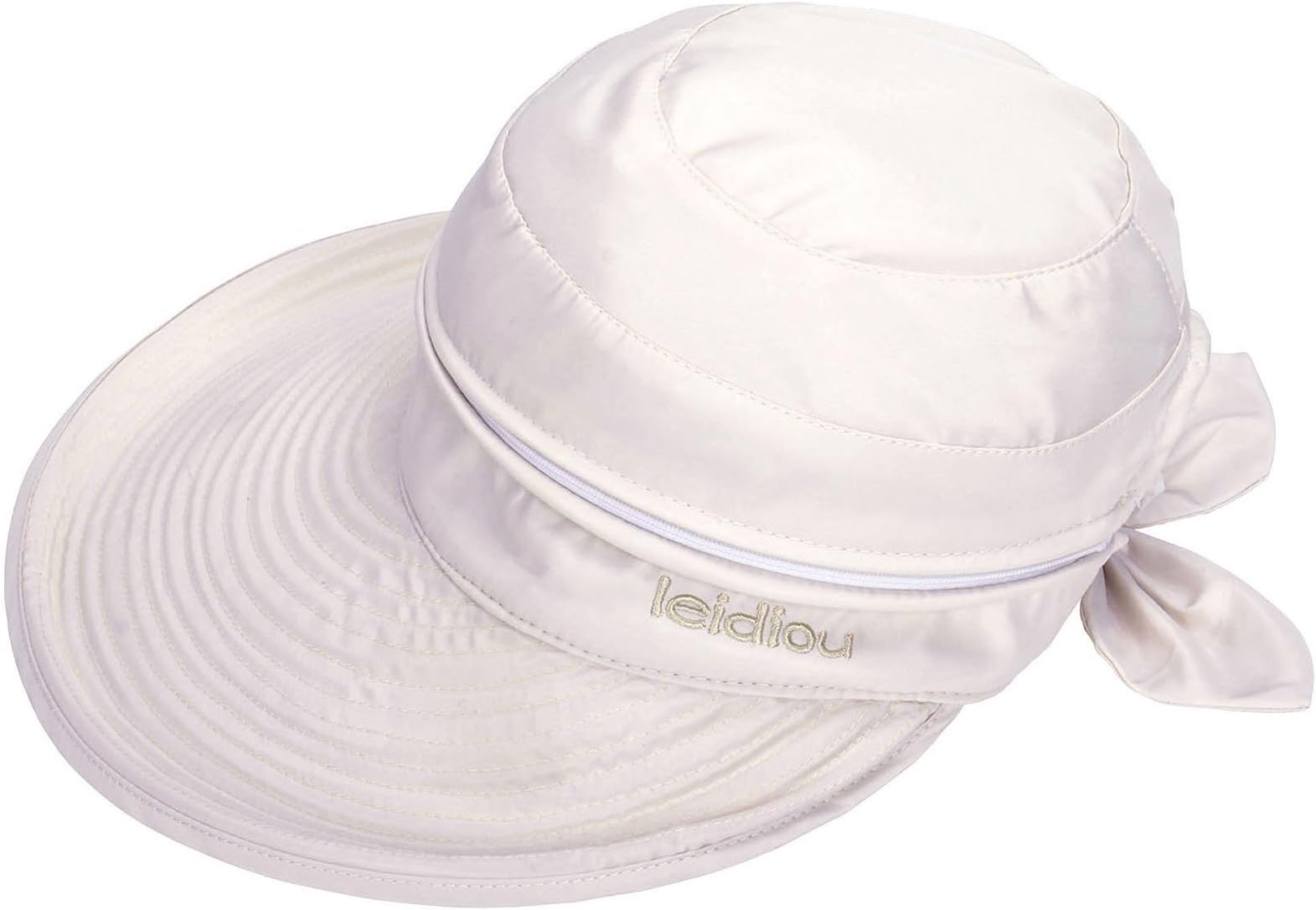 Verabella Golf Hat UPF 50 UV Sun Protection 2 in 1 Visor Cap Beach Sun Hat, Beige