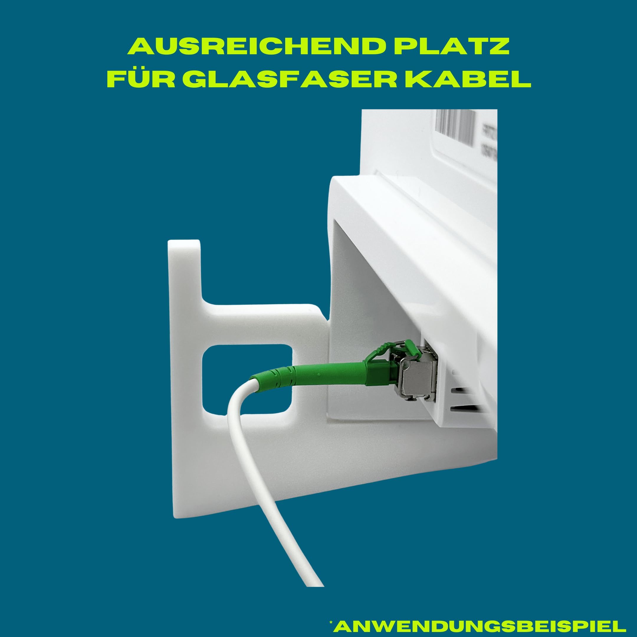 Supporto da parete per Fritz!Box 5690 Pro – Supporto con sistema a scatto per AVM Fritz Box Fiber & DSL Router – Include materiale di montaggio (Made in Germany)